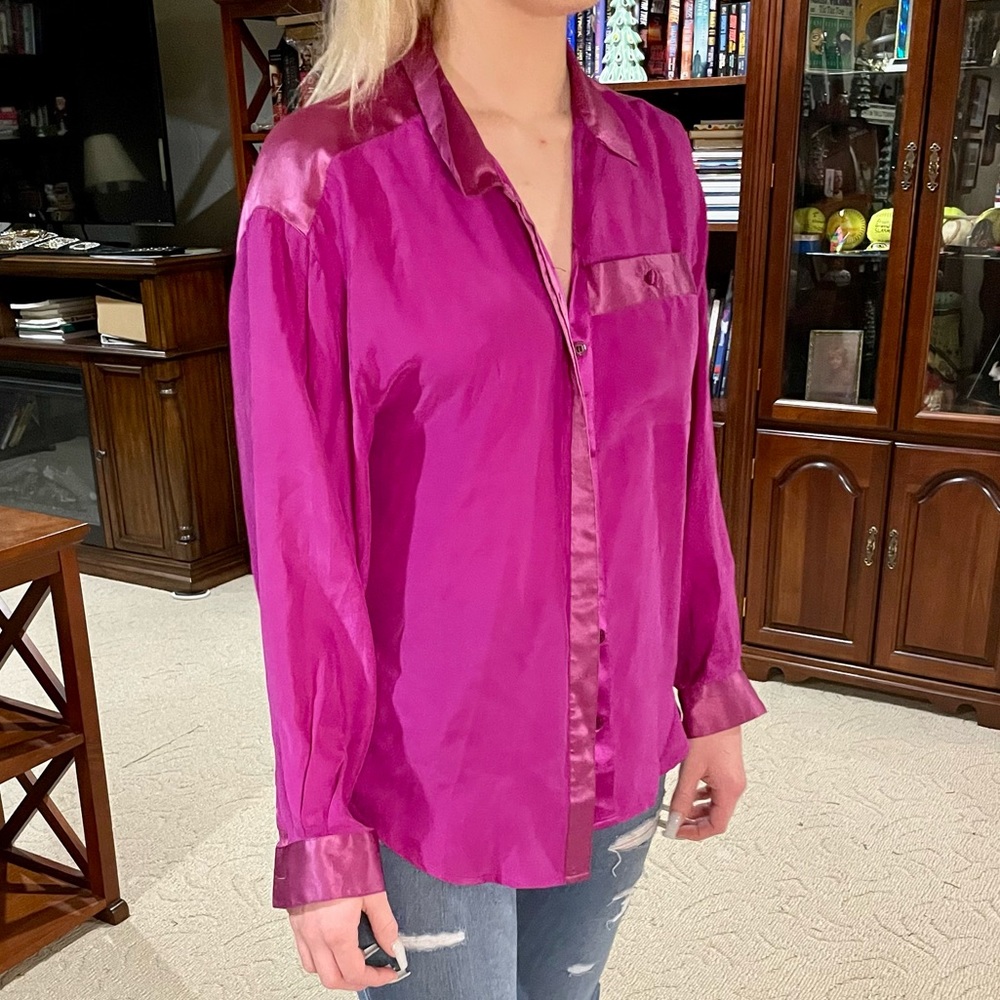 Silk Button Down - image 3